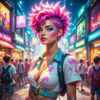 Avatar multicolored hair
