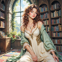Комната с антикварными книгами