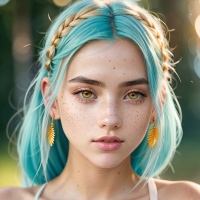 Turquoise hair avatars