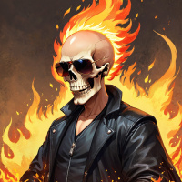 Аватарка солнцезащитные очки. Концепт-арт Ghost Rider с огненными эффектами.