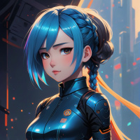 Blue hair avatars