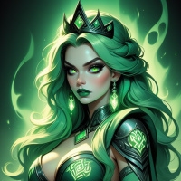 Green hair avatars