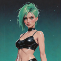 Green hair images