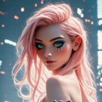 Pink hair avatars