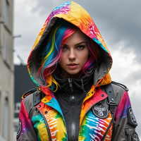 Avatar rainbow hair