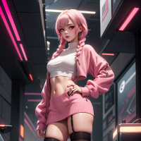 Pink hair avatars