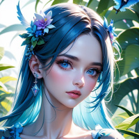 Blue hair avatars