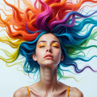 Avatar rainbow hair