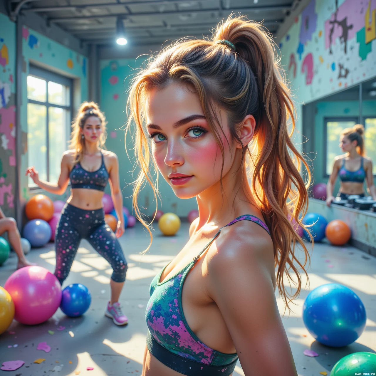 Фитнес-тренировка для спортивных девушек