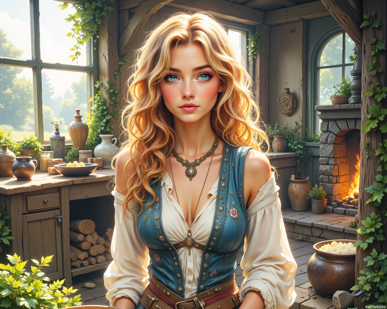 Фантастическая футуристичная девушка