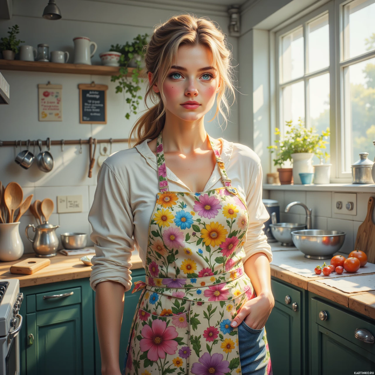Кулинарный мастер со светлыми волосами